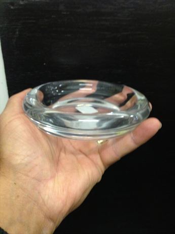 44 Flat Glass Disc Pillar Candle Coaster