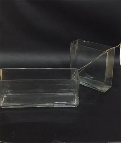 Clear Rectangle Vases