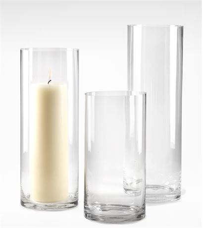 Clear Glass Cylinder Vases